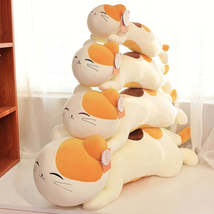 Kawaii Sleeping Pillow Stuffed Animal Doll Cute Cat Plush Toys Cartoon Cushion K - £4.54 GBP+