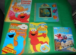 123 Sesame Street Lot of 5 Children Stories Book Vintage Colors Food Activities - £11.68 GBP