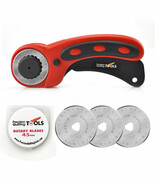 Precision Quilting Tools 45mm Deluxe Red Rotary Cutter with 3 Extra Blades - $34.23 CAD