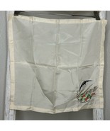 Vintage Japanese Silk Embroidered Handkerchief Scarf - £19.09 GBP