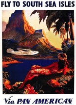 Vintage Travel POSTER.Red Mermaid.Home art Decor.House Interior design.1353 - £13.31 GBP+