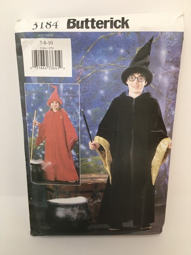 2 Layer Wizard Robe Pattern Vintage Harry Potter Halloween Costume Sewing Pattern Wizard Robe Girl ...