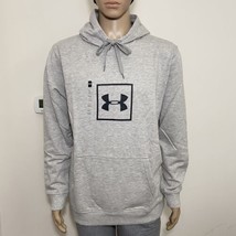 Under Armour UA Men&#39;s Rival Fleece Logo Hoodie Pullover Heather Grey Sz L - £21.90 GBP