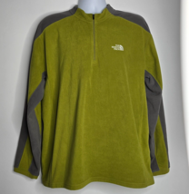 The North Face Men&#39;s TKA 100 Pullover Jacket 1/4 Zip Fleece XL NEW UPF 30 Green - $39.99