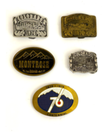 Lot of 5 Vintage Metal Belt Buckles Colorado Centennial 1876-1976 Rocky ... - $940.64 MXN
