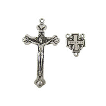 100 Sets of Alloy Jerusalem Crucifix Cross Centerpiece for Olive Wood Rosary - £31.60 GBP