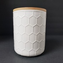 Bee Ciroa Embossed Honeycomb Pattern Stoneware Canister Storage Container - $23.40