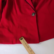 Vintage Lucille RN#102680 Women’s Red One-Button Cropped Blazer Jacket Sz Large  image 5