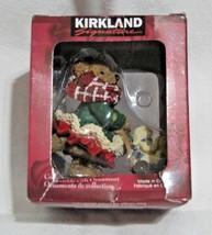 Vintage Kirkland Signature Lady Bear with Bunnies Christmas Ornament - £6.06 GBP