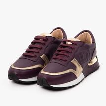 The Masal Purple Leather Women Sneaker image 2