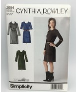 2054 Cynthia Rowley Size 14 16 18 20 22 Knit Dress Simplicity Sewing Pat... - €7,43 EUR