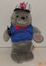 Coca-Cola Seal In Delivery Outfit 8&quot; Beanie bean bag plush toy style #0170 - £11.49 GBP
