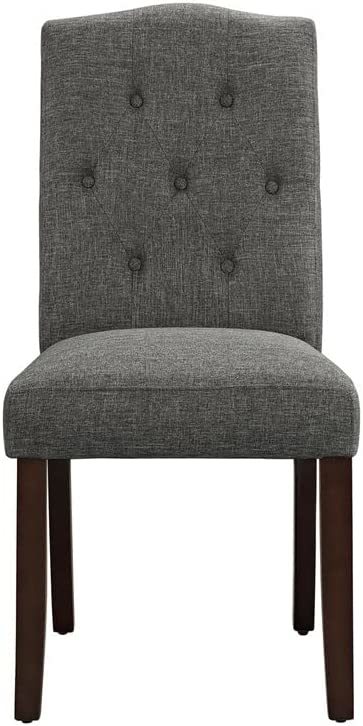 Gray Dining Chair, Dorel Living Claudio Tufted Upholstered Living Room - $90.95