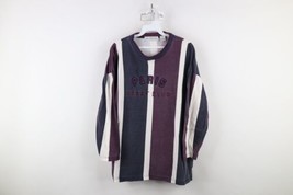 Vtg 90s Streetwear Mens Medium Faded Striped Paris Sport Club 3/4 Sleeve T-Shirt - £38.22 GBP