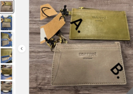 MARGOT NEW YORk Kate Leather Zip Around Wallet Wristlet: A or B - $24.97