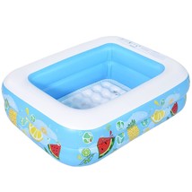 Inflatable Kiddie Pool, 47&quot;X35&quot;X13&quot; Baby Pools With Inflatable Soft Floo... - £43.44 GBP