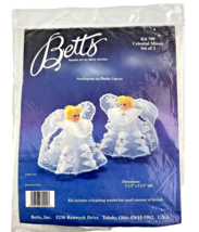 Betts Needlepoint 2 Angels Plastic Canvas Celestial Misses Kit 709 - $14.45