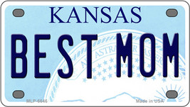 Best Mom Kansas Novelty Mini Metal License Plate Tag - £11.74 GBP
