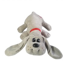 Hasbro Pound Puppy Plush Dog Gray Grey 2019 Stuffed Animal Toy 18&quot; Red Collar - £15.88 GBP