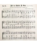 1883 Gospel Hymn All To Christ I Owe Sheet Music Victorian Religious ADB... - $27.15 CAD