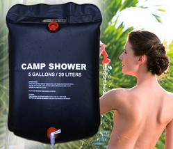 5 Gallon Portable Solar Heated Camping Shower Water Bathing Bag !  - £23.69 GBP