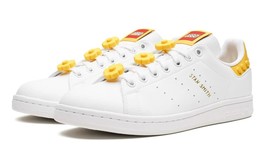 Adidas Stan Smith Embossed LEGO Smooth White Lace-Up Sneakers Wm&#39;s 7.5 NWT - $82.99