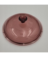 Vintage Corning Ware Visions Cranberry Pyrex Glass Lid Only V1C Replacem... - $12.17 CAD