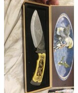 VINTAGE Fixed Blade WILD LIFE COLLECTION HUNTING KNIFE WITH ENGRAVED Bal... - $370.74 MXN