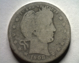 1908-O BARBER QUARTER DOLLAR ABOUT GOOD+ AG+ NICE ORIGINAL BOBS COINS 99... - $9.00