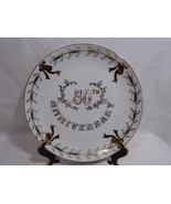 vintage LEFTON China 50th Wedding Anniversary collectible 10" PLATE - $18.99