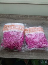 (2)  Easter Basket Grass, Crinkled Paper Pink  new fast shipping - £9.18 GBP