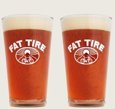 New Belgium Brewery Signature Fat Tire Pint - White - Set of 2 - £20.16 GBP