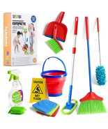 Kids Cleaning Set 12 Piece - Toy Cleaning Set Includes Broom, Mop, Brush... - £40.88 GBP