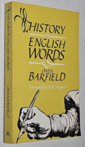 History in English Words Owen Barfield language, linguistics, and anthropology - £31.46 GBP