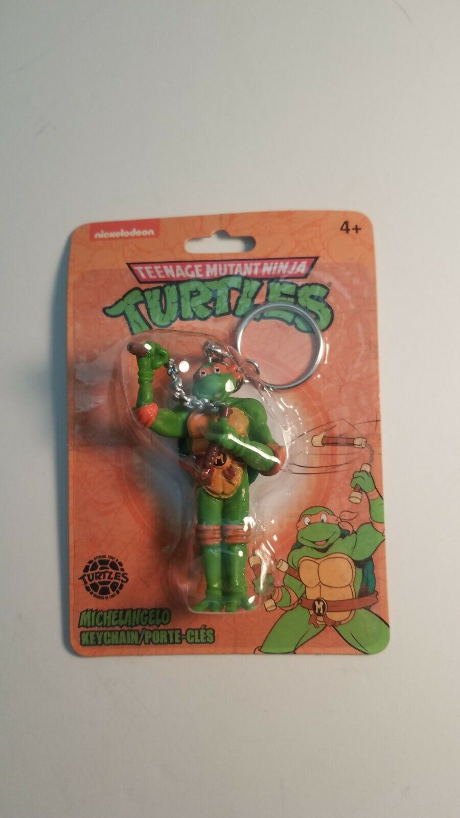 teenage mutant ninja turtles michelangelo keychain nickeldeon new in package - $8.50