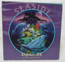 Ceaco Seaside 750 Piece &#39;Dolphin Isle&#39; 24&quot; Round Jigsaw Puzzle - £3.69 GBP