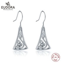 S925 Silver Earrings luxury Sterling silver Hook shiny forever Drop Earring Celt - £19.17 GBP