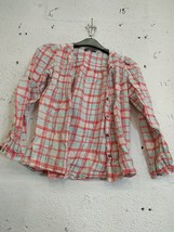 Girls Tops George Size 9-10 Years Cotton Multicoloured Long Sleeve Button Up Top - $7.20