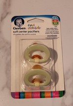 Gerber First Essentials White/Green Soft Center Pacifiers BPA Free 0-6 M... - $29.95