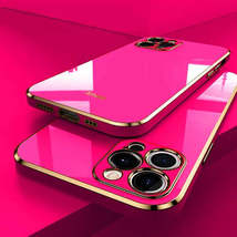 Luxury Solid Color Plating Phone Cases For IPhone 14 11 12 13 Pro Max Mini Plus  - £7.24 GBP+