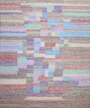 Vintage Finish Hand Woven Multi Color Scandinavian Viscose Flat Weave Kilim Rug, - £915.63 GBP