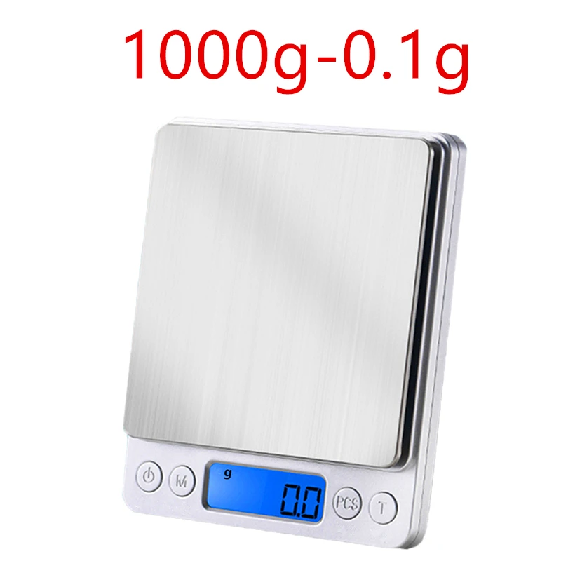 3000g/0.1g Electronic digital display scale Platform scale 500g/0.1g Jewelry g s - £179.87 GBP