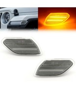 Clear Amber LED Front Side Marker Light Bulb Lens Pair For 18-20 Jeep Wr... - $54.26 CAD