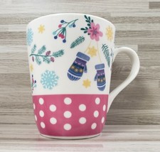 Matilda Jane Holiday Winter Christmas 12 oz. Coffee Mug Cup White &amp; Pink - $14.37