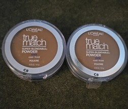 2 L&#39;Oreal True Match Powder Super Blendable Compact C8 Cocoa (W4) - £18.76 GBP