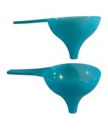 2 Tupperware Lg Funnels Fill Oil Bottles Shakers Rice Teal Ice  Hershey ... - $14.65
