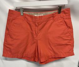 J.Crew Colorful Chino Shorts  Orange Flat Front 100% Cotton Pockets Waist 32&quot; 8 - £10.07 GBP