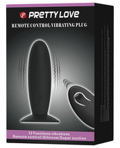 Pretty Love Remote Control Vibrating Plug - 12 Function Black - $99.98