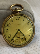 Antique 1924 Elgin Pocket Watch 12S 15J Model 3 Goldtone Timepiece *RUNS* - £148.57 GBP