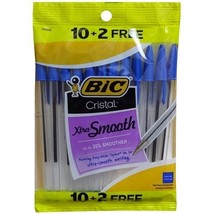 Bic Cristal Xtra-Smooth - 10 + 2 Free - Blue Pens - £10.04 GBP